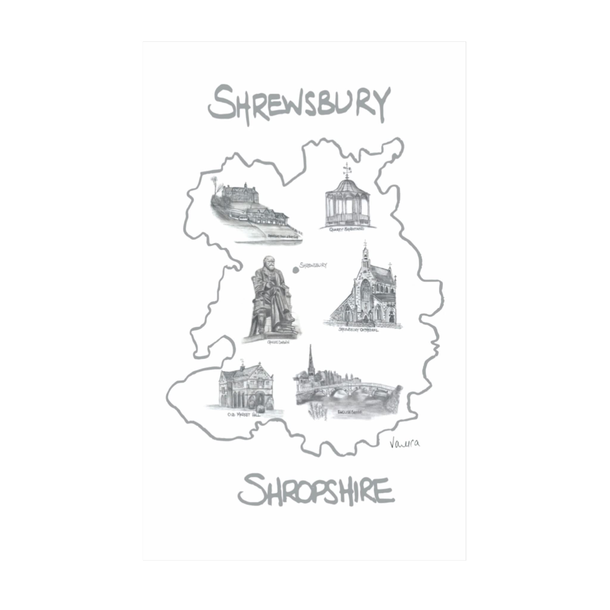 Shrewsbury Tea Towel | Rock the Home White Half Panama Cotton Dish Cloth