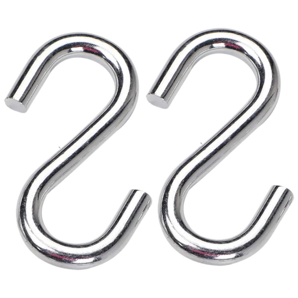 UEKPDM 304 Stainless Steel 3 - Inch S Hooks, Industrial Grade Utility Hooks for Hammock and Swing, 2 Packs