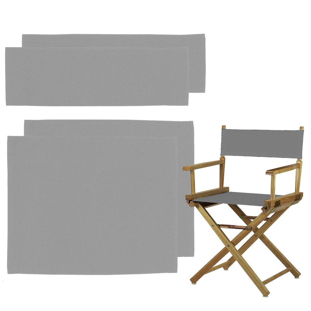 STAY GENT 2 Set Durable Replacement Seat Cover for Directors Chair Grey - image 1