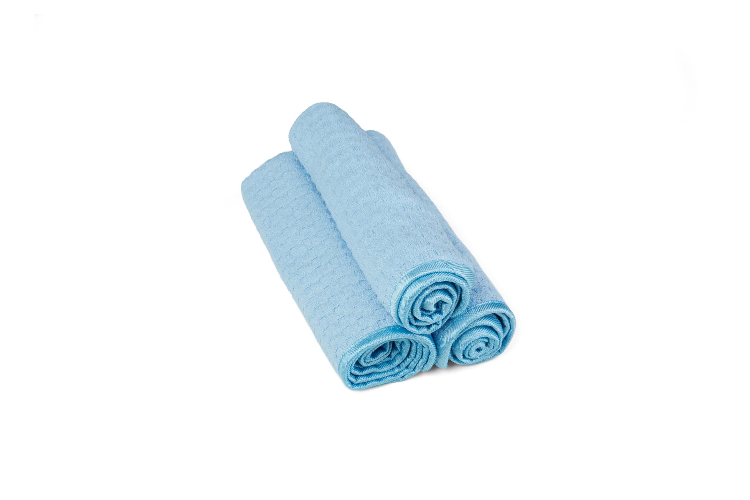Kavalier Microfibre Glass Cleaning Towels – 390 GSM Waffle Weave – 3 Pack