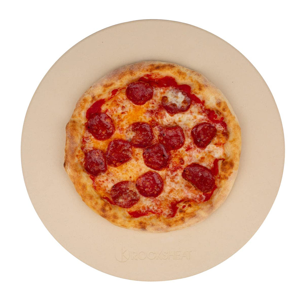 ROCKSHEAT 16 Inch Round Cordierite Pizza Stone for Oven and Grill