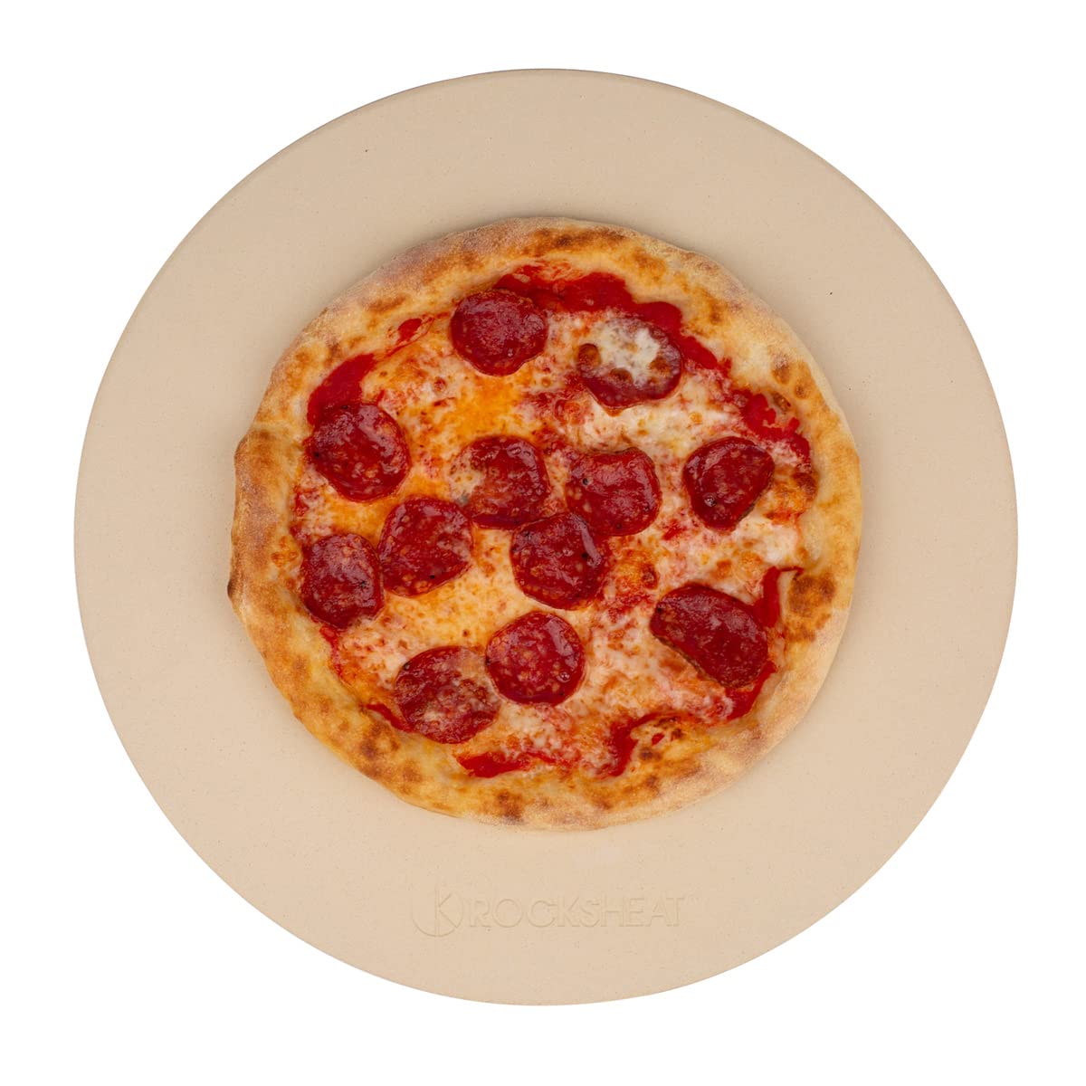 ROCKSHEAT 16 Inch Round Cordierite Pizza Stone for Oven and Grill