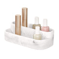 iDesign Dakota 2-Tier Makeup Organizer | Marble Cosmetic Vanity Tray