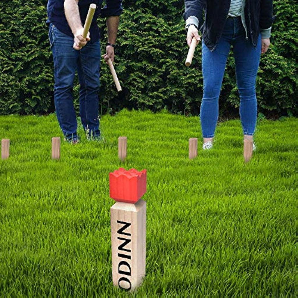 Toyfel Odinn XXL Kubb Game – FSC Beechwood Viking Chess with Bag