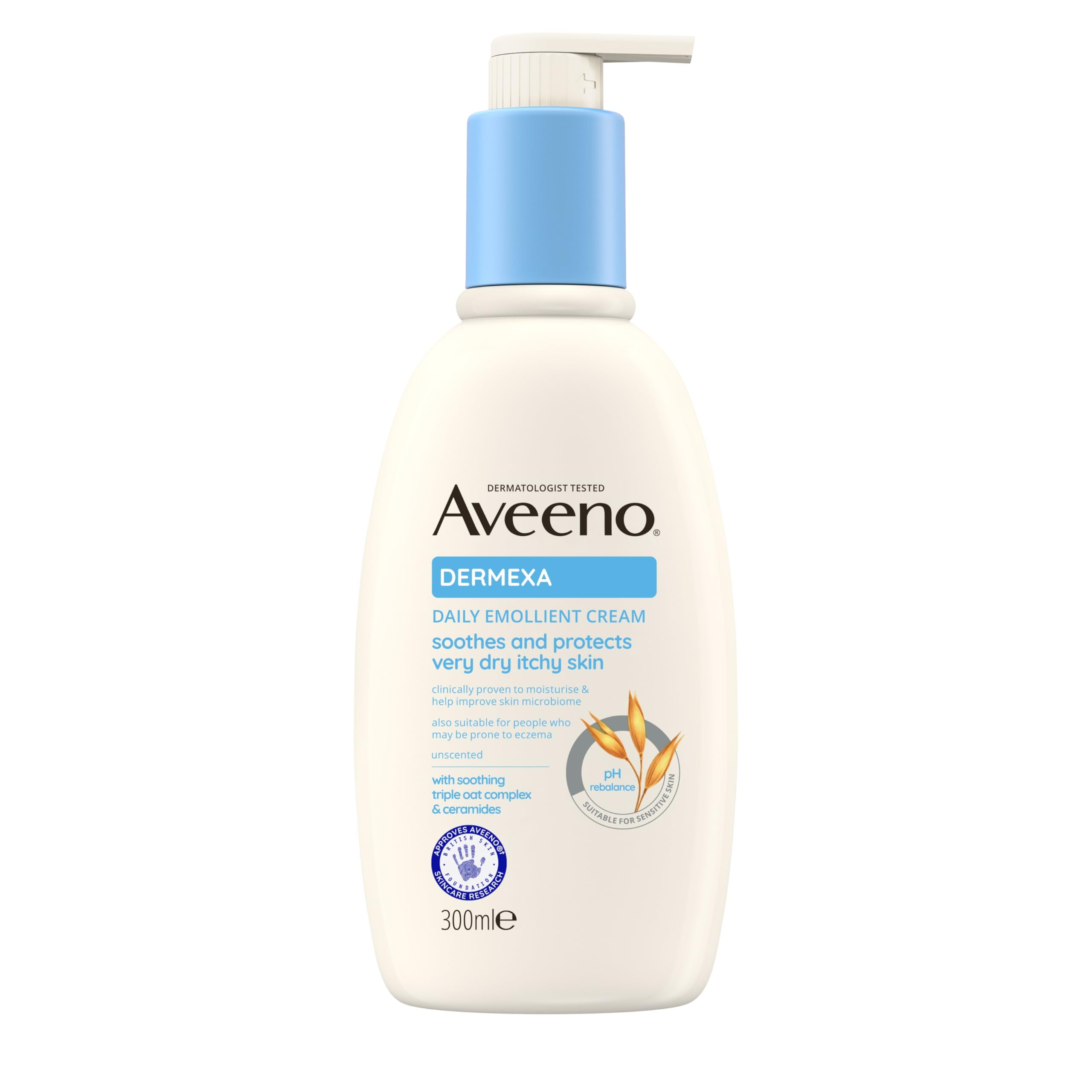 Aveeno Dermexa Daily Emollient Cream for Dry Itchy Skin - 300ml