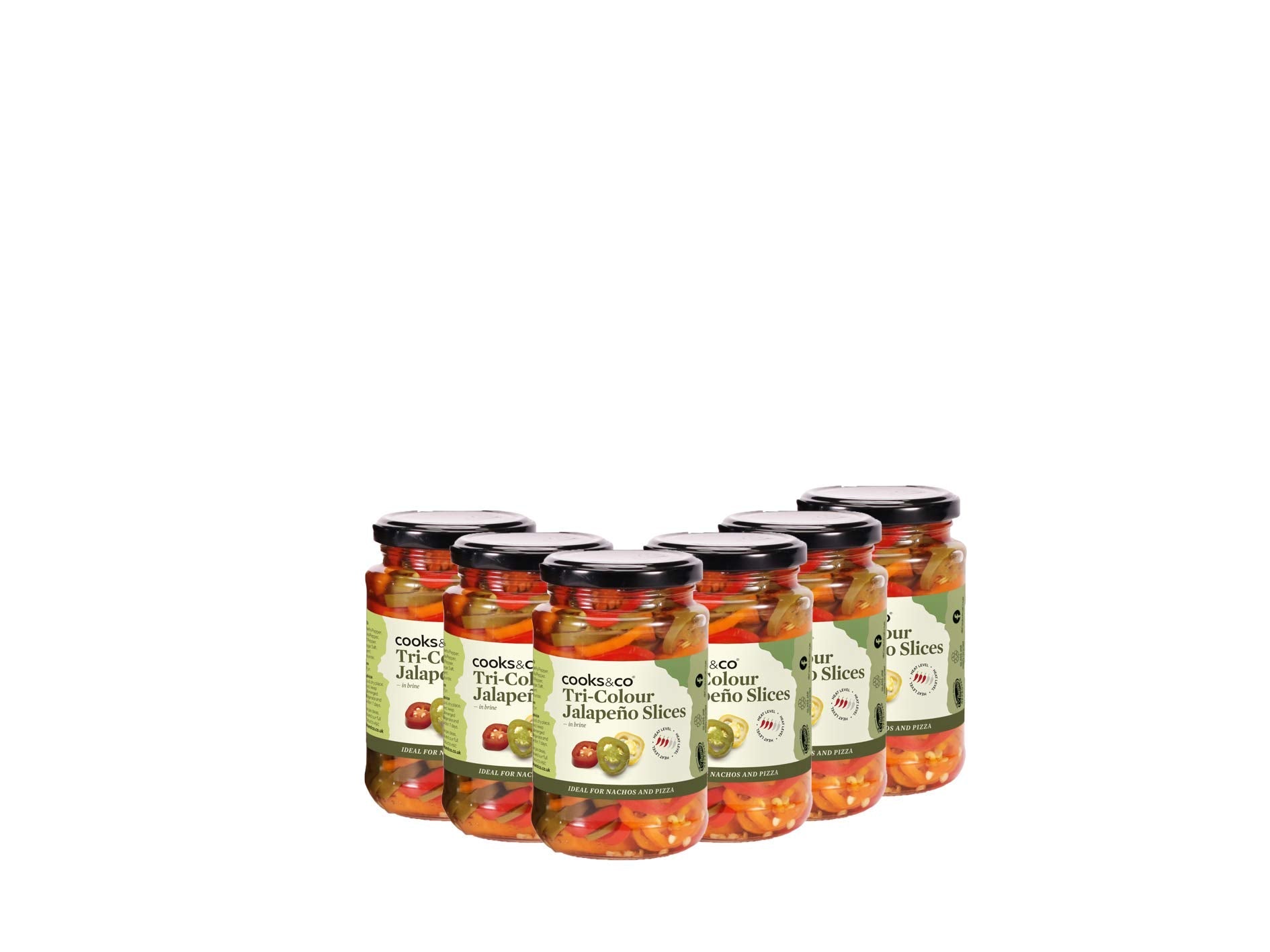 Cooks & Co Sliced Mixed Jalapenos and Banana Peppers, 290g (Pack of 6)