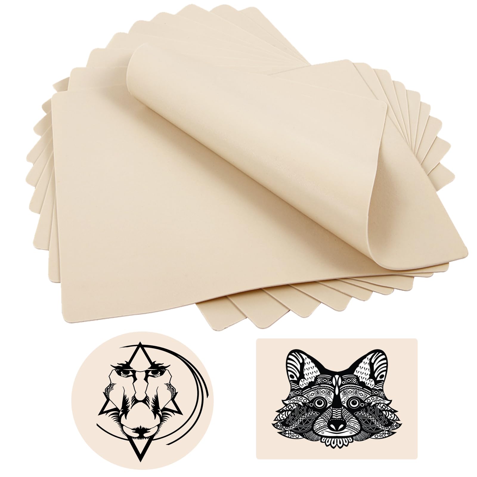 Rayyl 20pcs Tattoo Practice Skin - 15x20cm Synthetic Sheets for Artists