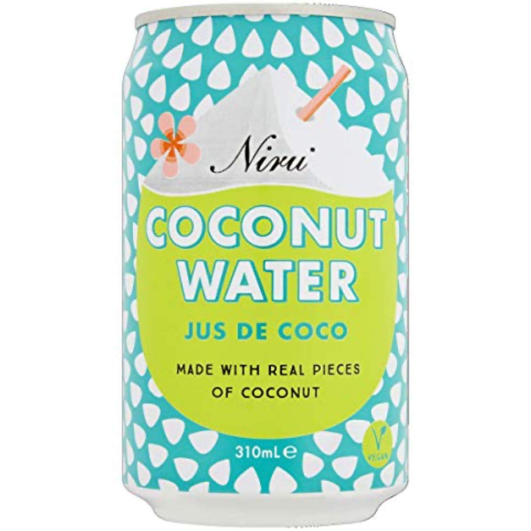 Niru Coconut Water with Real Coconut Pieces - 310ml Cans (Pack of 12)