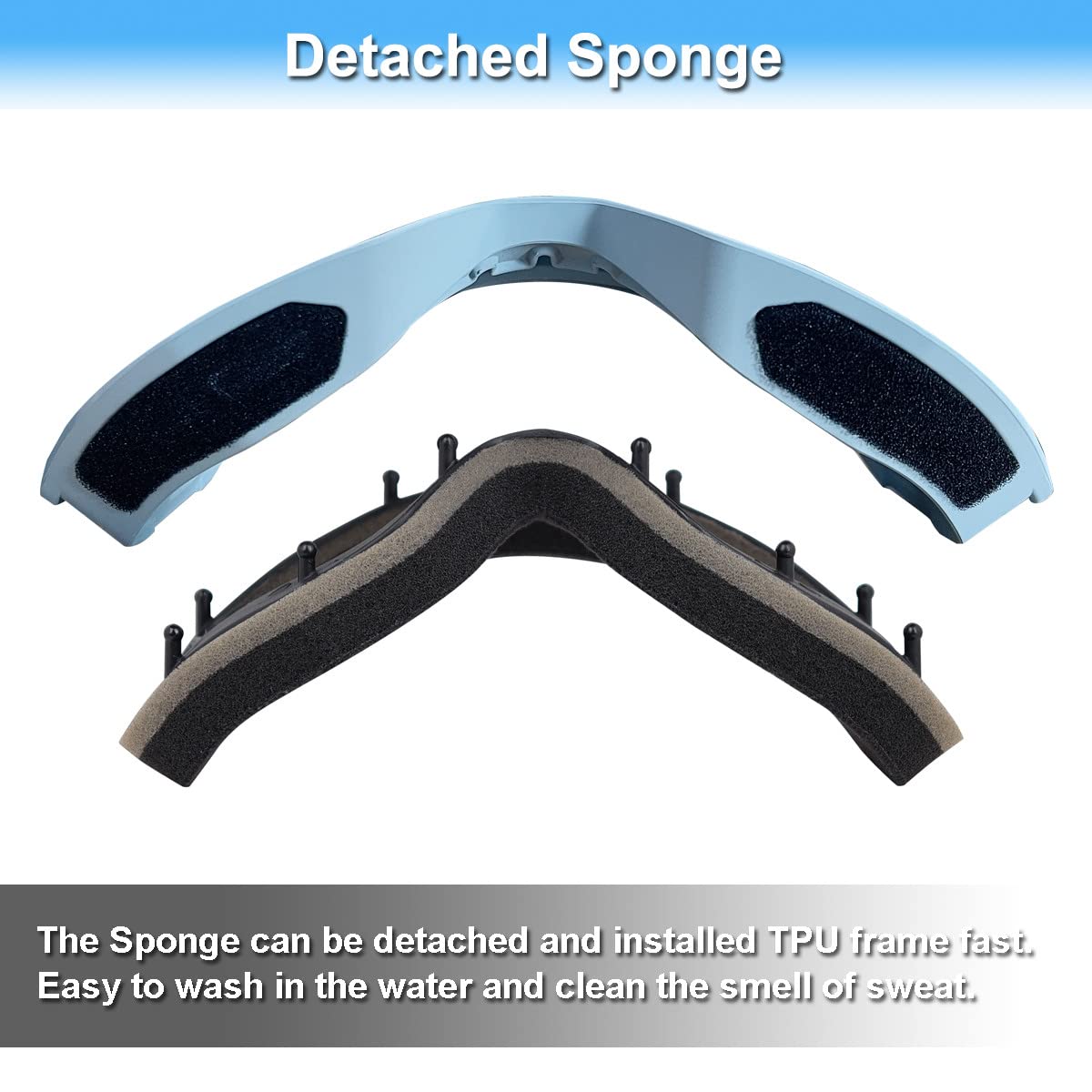 EXP VISION OTG Ski Goggles – Anti-Fog UV400 Snowboard Goggles, Blue