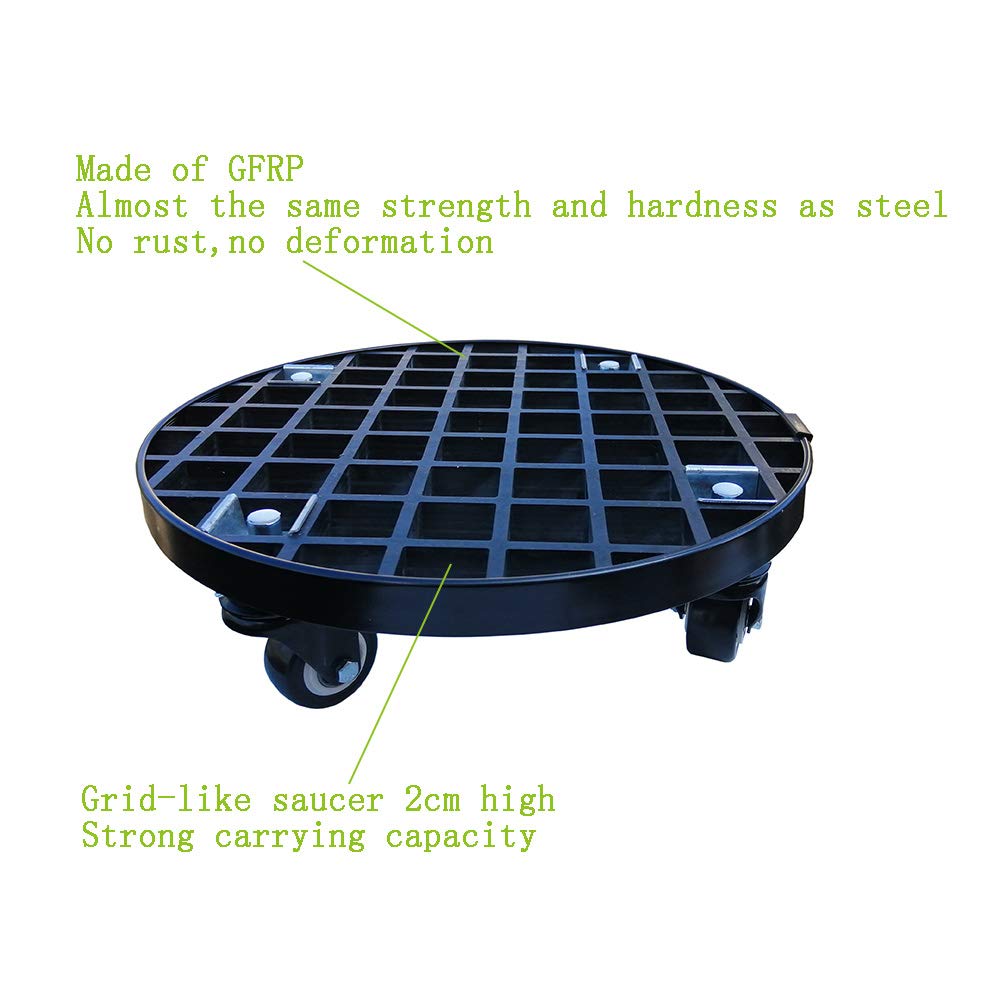 Xedragony 13 Inch Heavy Duty Plant Caddy with Locking Wheels – 450 Lbs