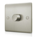 Jolof Store LED Dimmer Switch | 1 Gang 2 Way Trailing Edge | Brushed Steel