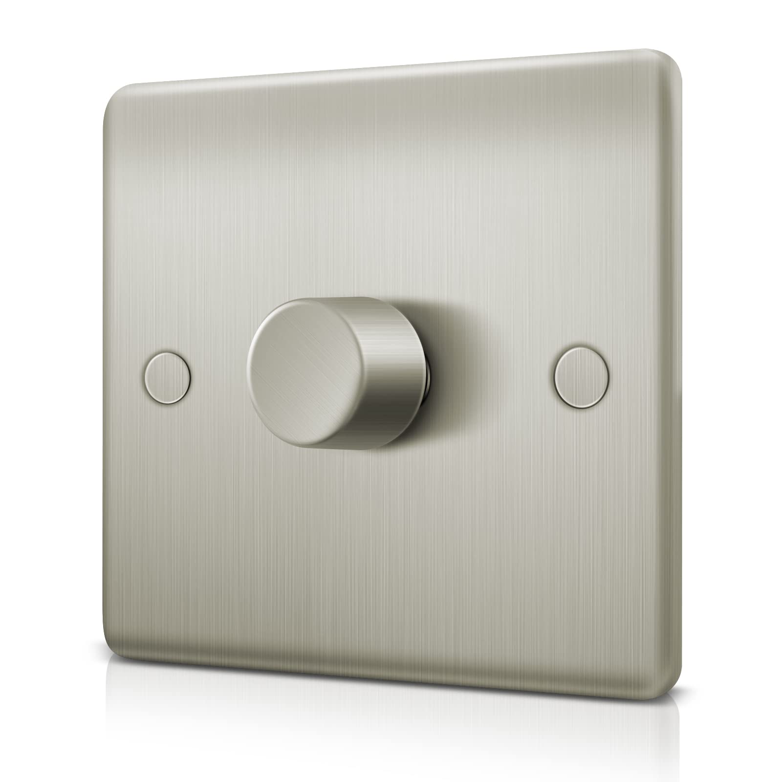 Jolof Store LED Dimmer Switch | 1 Gang 2 Way Trailing Edge | Brushed Steel