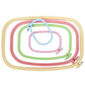 SENENQU 5-Piece Rectangular Embroidery Hoops | ABS Plastic Cross Stitch Frames