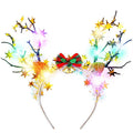 Light Up Reindeer Antlers Headband – LED Xmas Hair Accessory