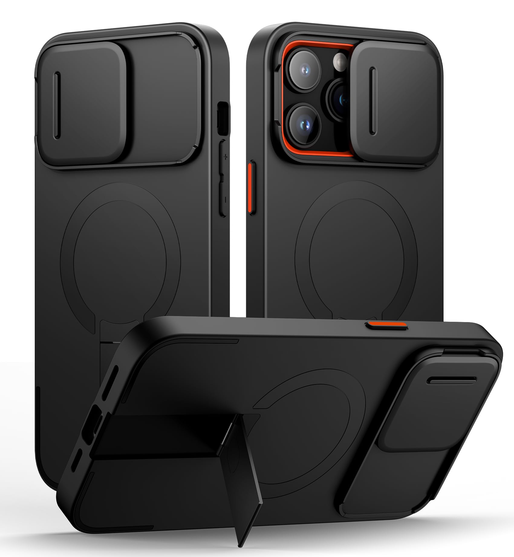 SURITCH iPhone 14 Pro Max Magnetic Case – Shockproof Cover with Kickstand