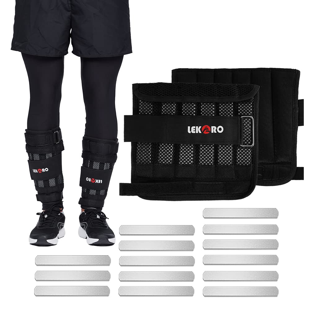 Adjustable Ankle and Wrist Weights - 11 LBS Pair for Fitness