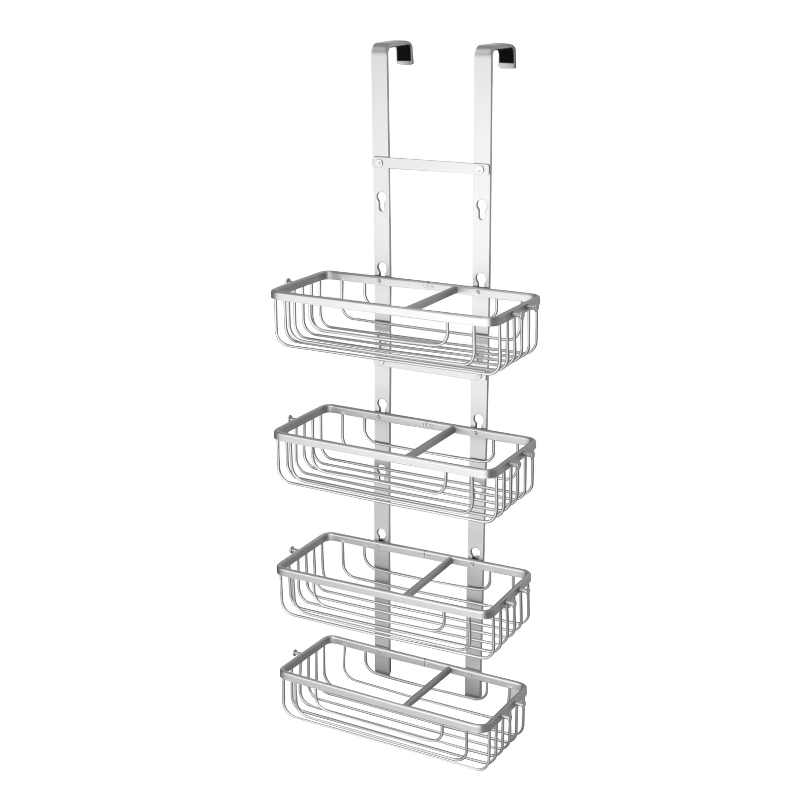 Duwee 4-Tier Hanging Shower Caddy – Rustproof Aluminum Over Door Organizer