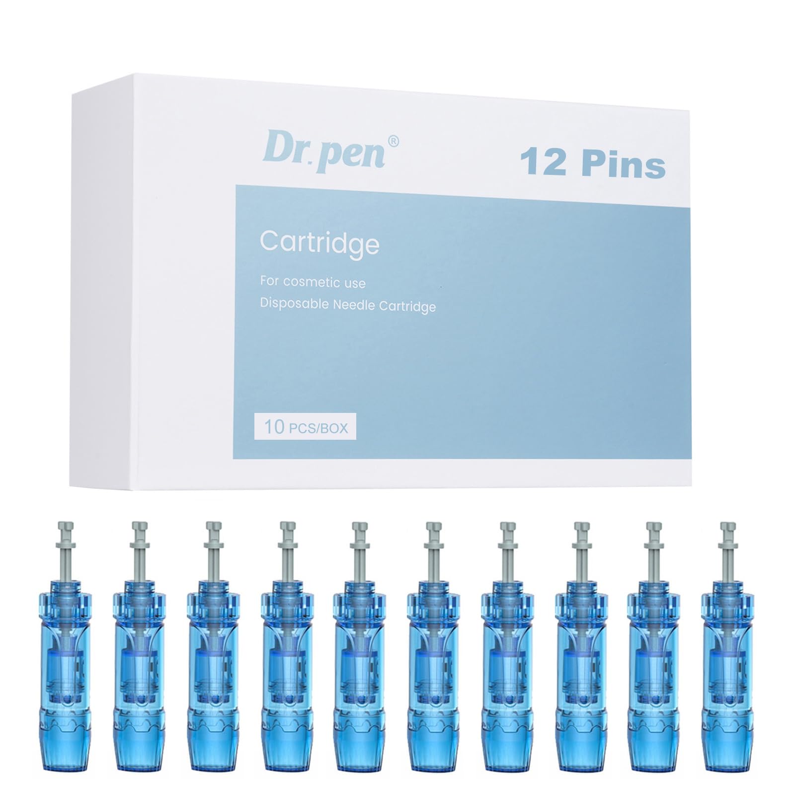 Dr. Pen M8S Replacement Cartridges - 12 Pins for M8S/A8S/A9 (10 Pcs)