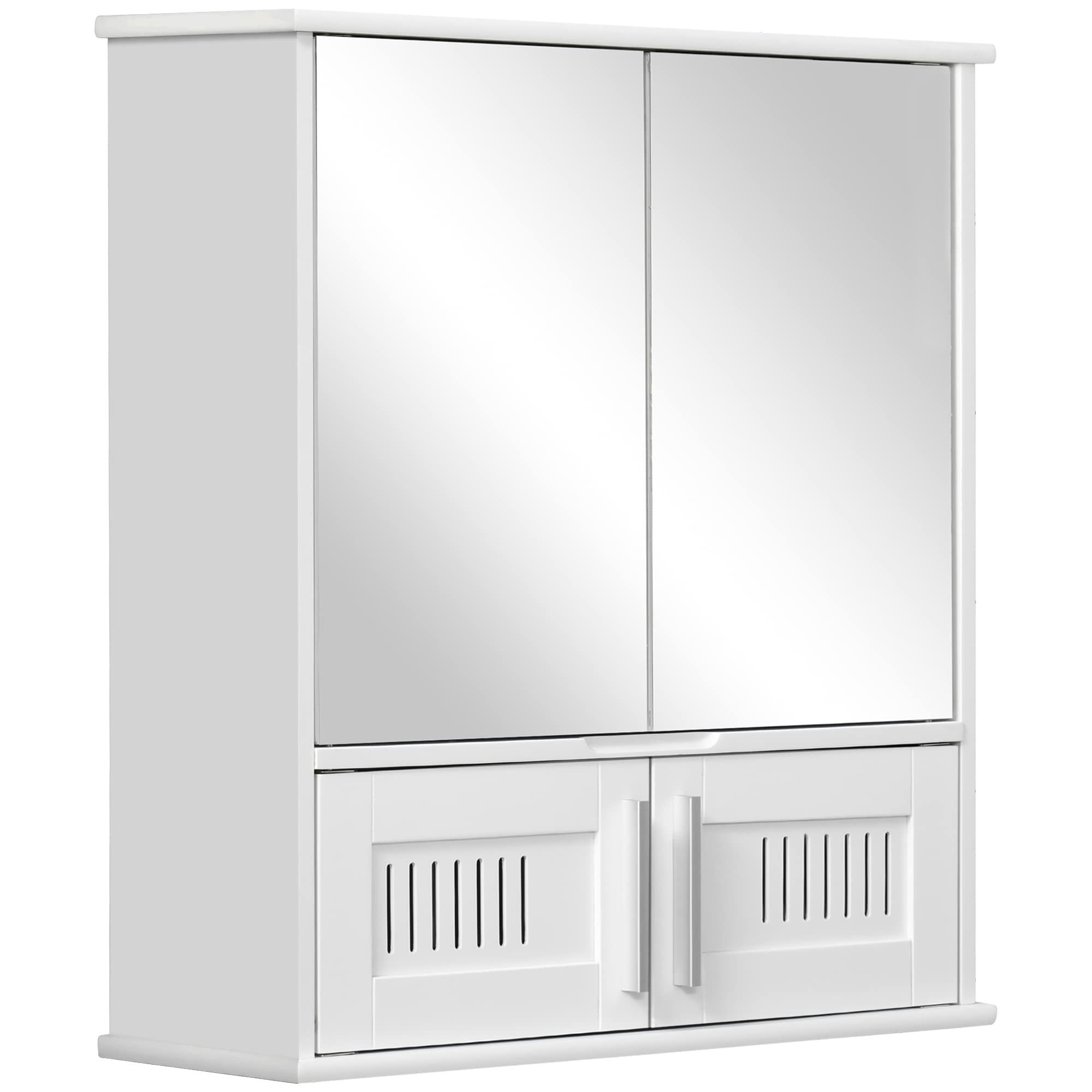 kleankin Wall Mounted Bathroom Mirror Cabinet with Adjustable Shelf