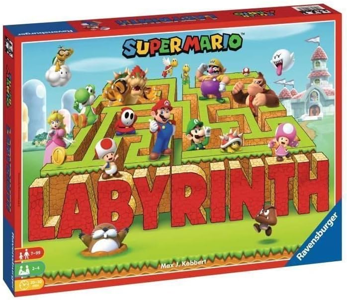 Ravensburger Super Mario Labyrinth Board Game – Family Strategy Game