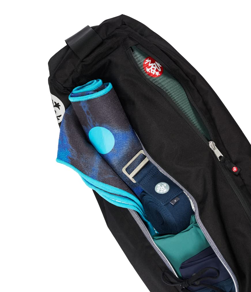 Manduka Go Steady Yoga Mat Carrier | Water-Resistant Polyester Bag - Black