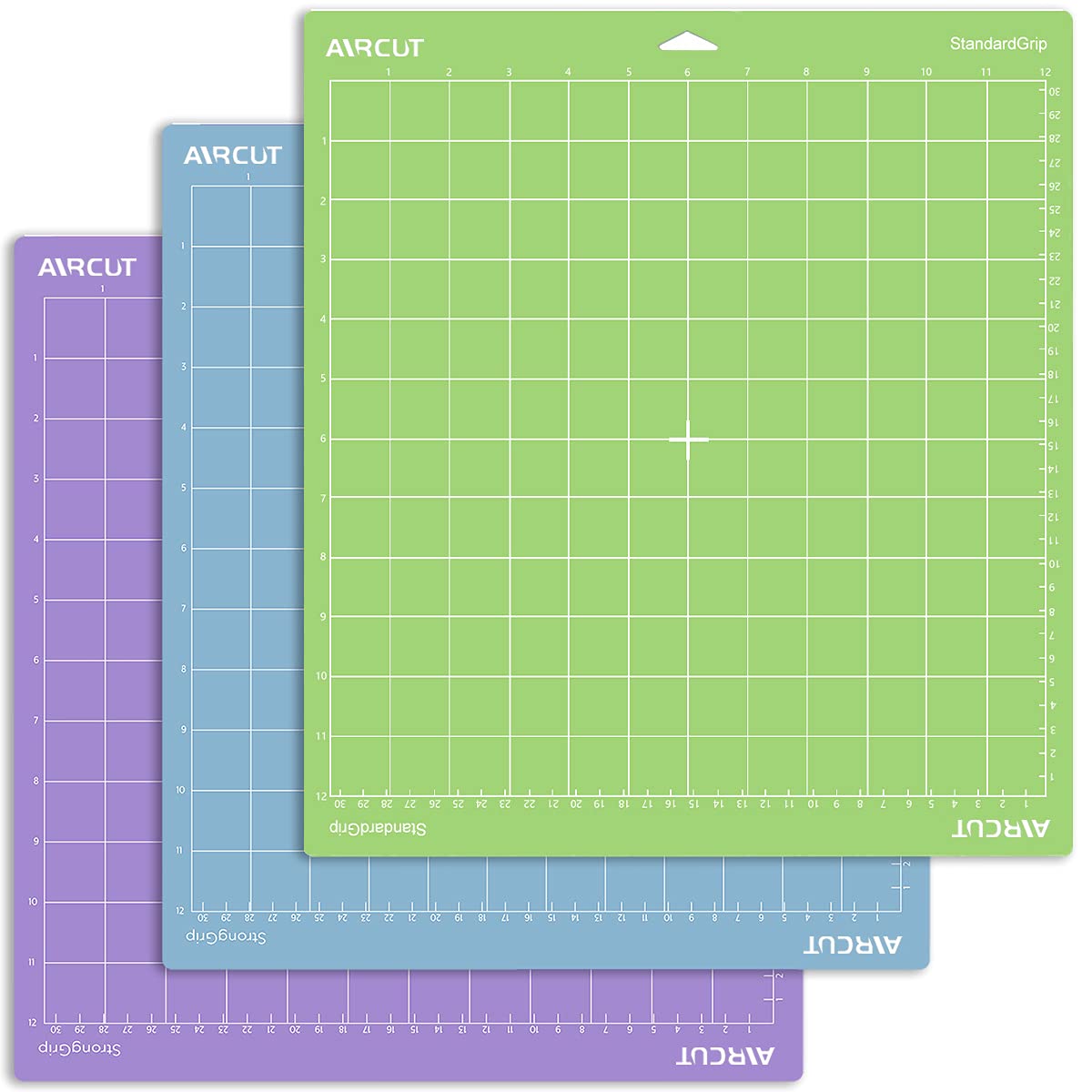 AIRCUT Cutting Mat for Cricut Maker & Explore Air 2 | 12x12 3-Pack