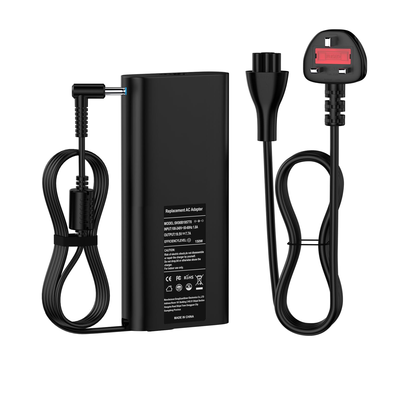 Shefor 150W Laptop Charger for HP Pavilion, Omen & ZBook – 19.5V Adapter