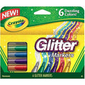 Crayola Glitter Markers 6ct – Easy Grip Specialty Art Drawing Pens