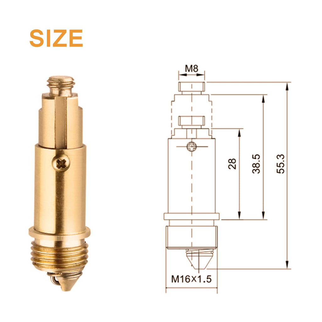 Basin Pop Up Click Clack Brass Plug Bolt, Replacement Screw for Most Sink Basin Drain Stopper 1pcs