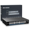 NICGIGA 24 Port PoE Switch – 400W Unmanaged Network Switch with VLAN