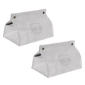 Jolof Store PU Leather Tissue Box Cover – Grey Rectangular Holder (2pcs)