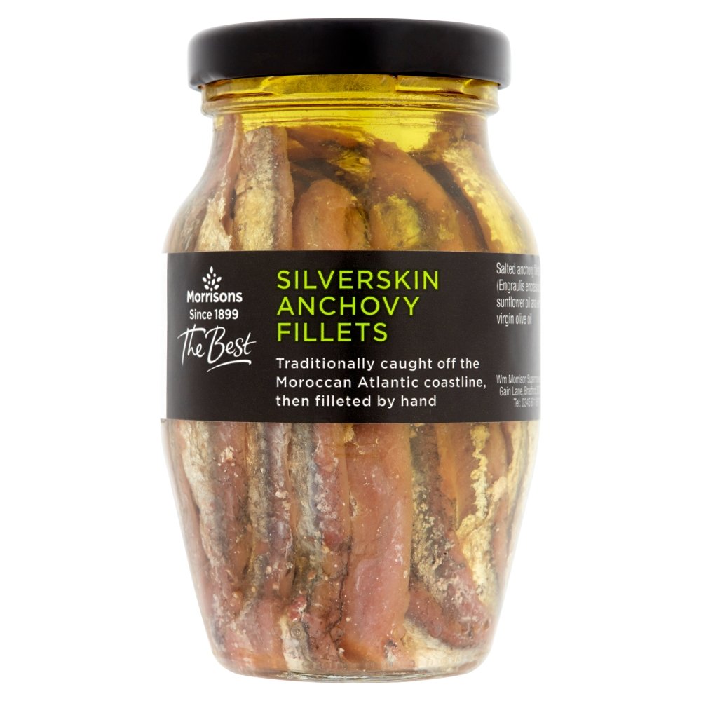 Morrisons Silverskin Anchovy Fillets in Olive Oil, 155g (Pack of 6)