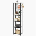 YMYNY Bookshelf, 6 Tier Storage Rack, Plant Rack, Storage Rack with Steel Frame,for Living Room, Office, Study, Hallway, Industrial Style - image 1