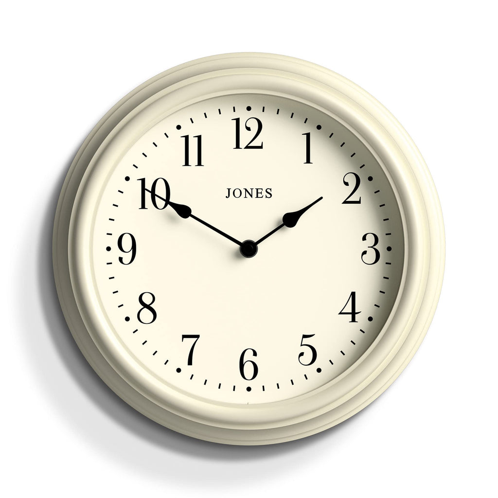 Jones Clocks Venetian Wall Clock – 30cm Classic Round White Design
