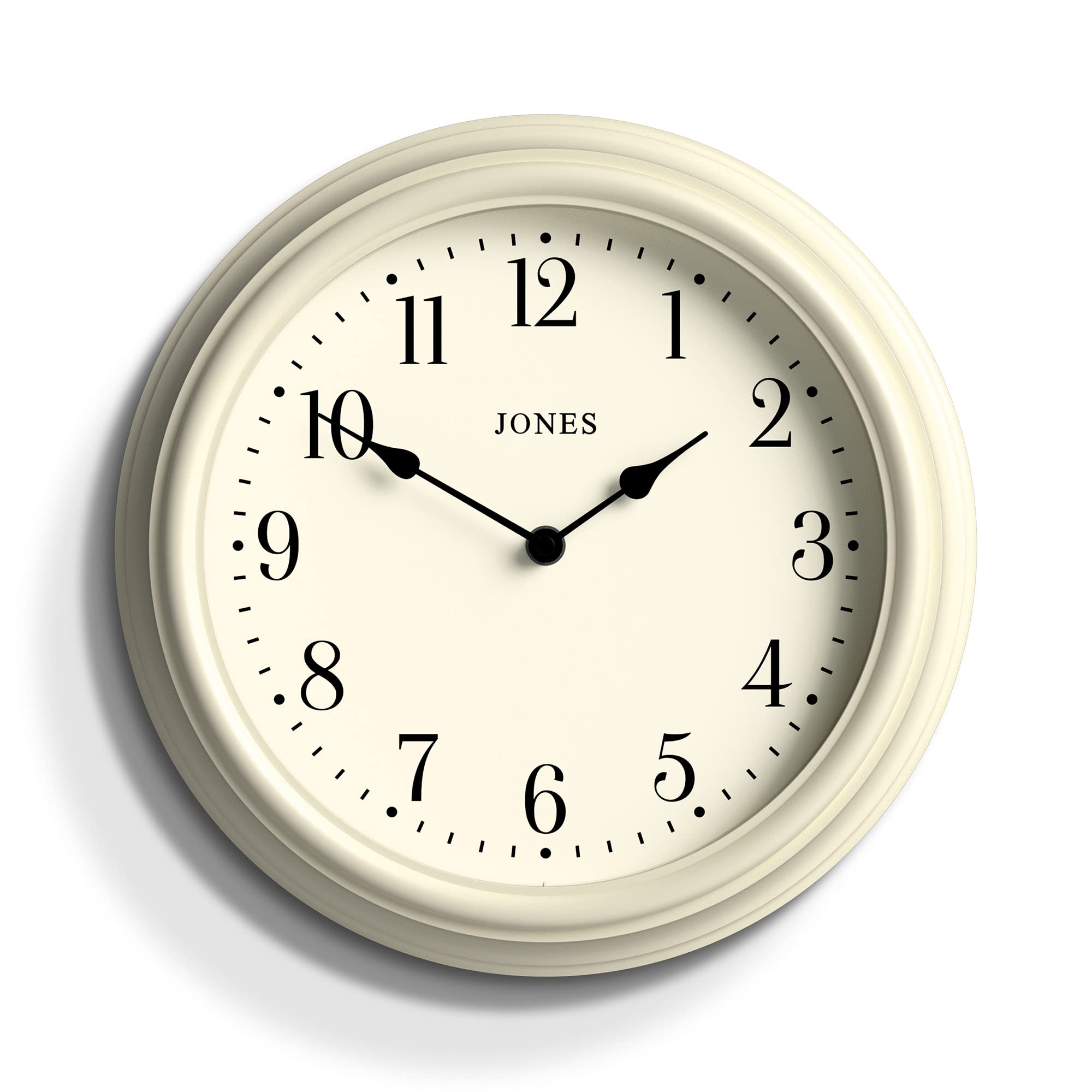 Jones Clocks Venetian Wall Clock – 30cm Classic Round White Design