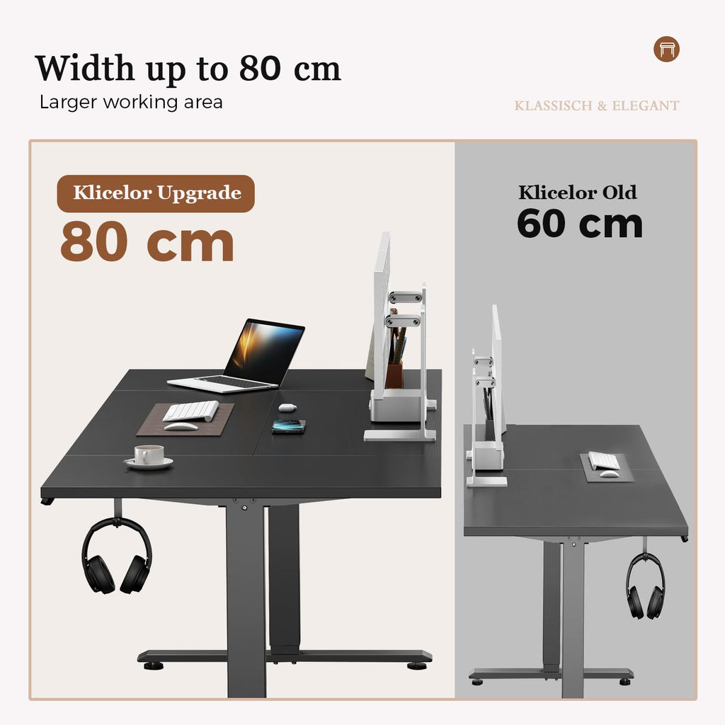 Klicelor Height Adjustable Electric Desk, 2 Memory Buttons, 140x80cm - image 3
