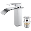 Waterfall Basin Mixer Tap - Chrome Brass Sink Faucet