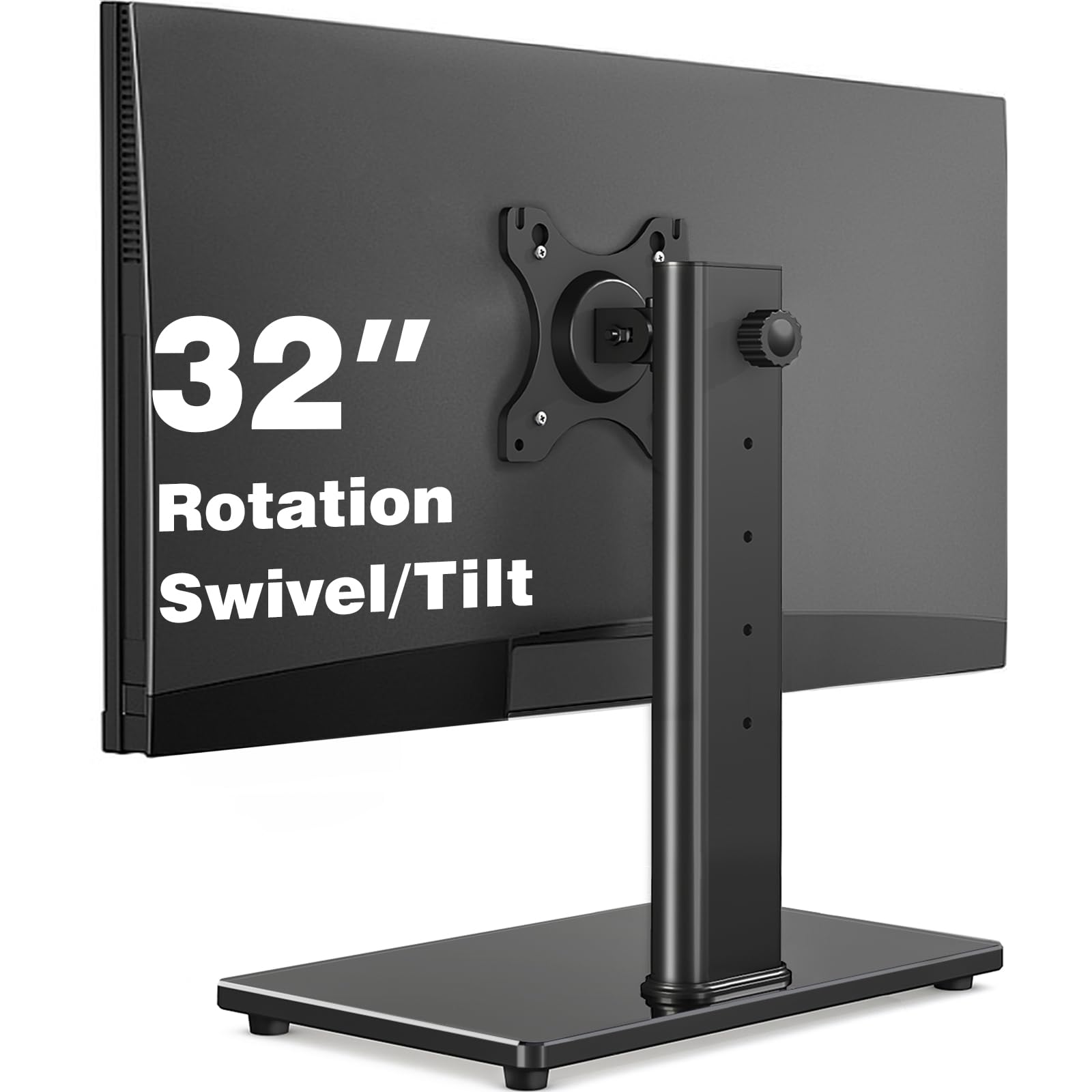 5Rcom Vesa Monitor Stand | 13-32 inch Single PC Desk Mount Swivel