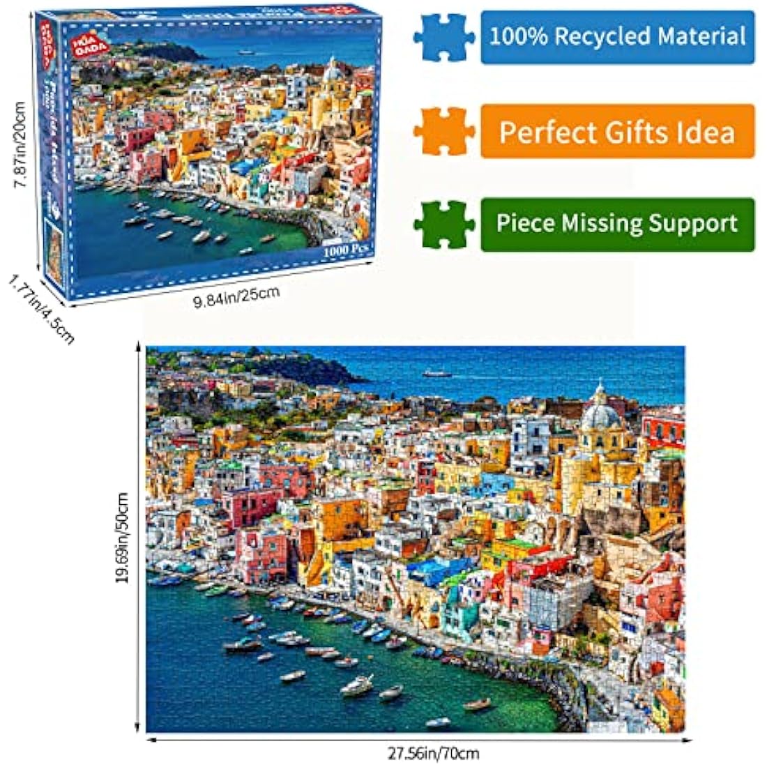 Procida Island 1000 Piece Jigsaw Puzzle – Marina Corricella