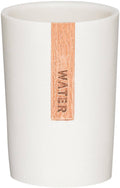 Sealskin Pierra White Polyresin Tumbler and Toothbrush Holder