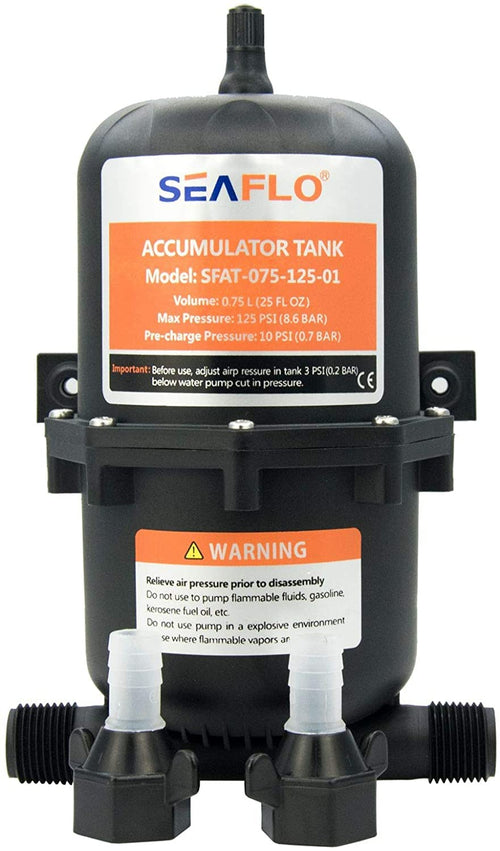 Jolof Store 0.75L Accumulator Tank | 125 PSI Water Pump Control for RV Marine