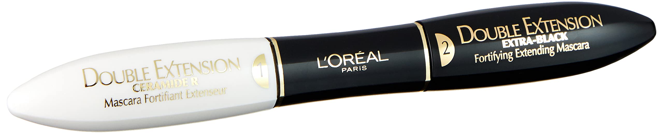 L'Oreal Paris Double Extension Mascara – Lengthening 2-Step, Extra Black