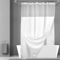 N&Y HOME Waffle Weave Shower Curtain with Snap-in Liner and Hooks