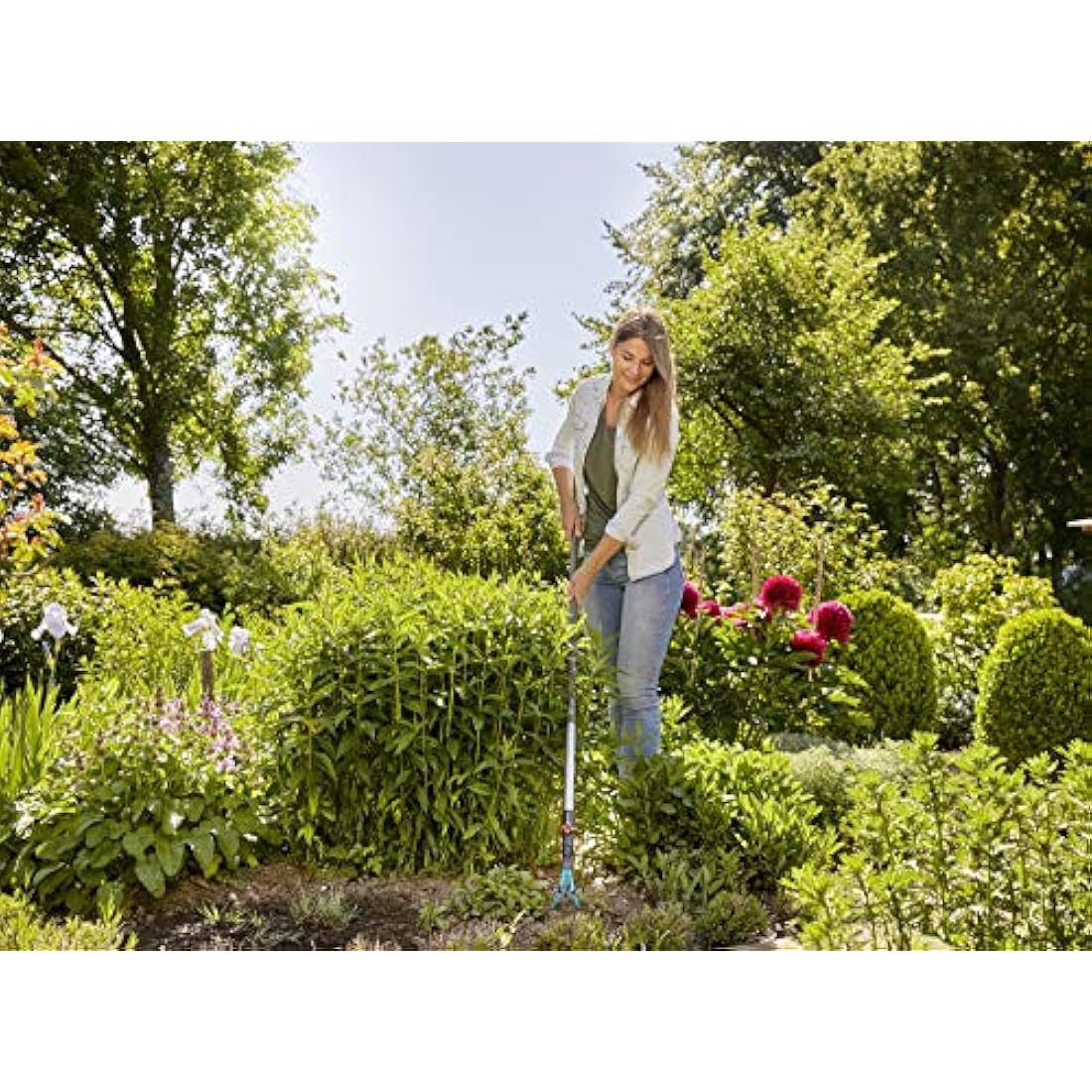 Gardena Combisystem Grubber-Rake – 2-in-1 Steel Garden Tool for Weeding