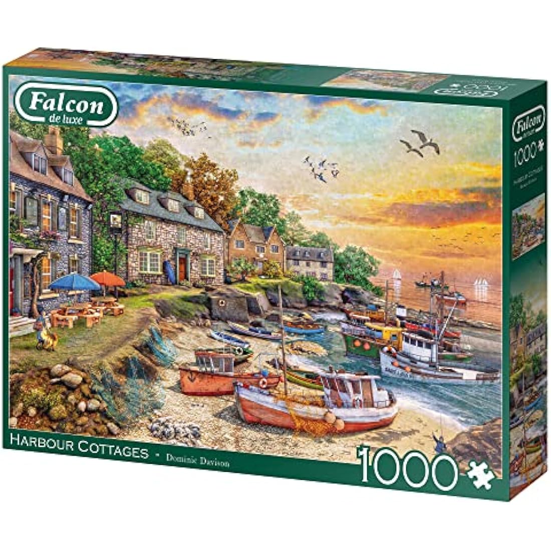 Falcon de luxe Harbour Cottage 1000 Piece Jigsaw Puzzle for Adults
