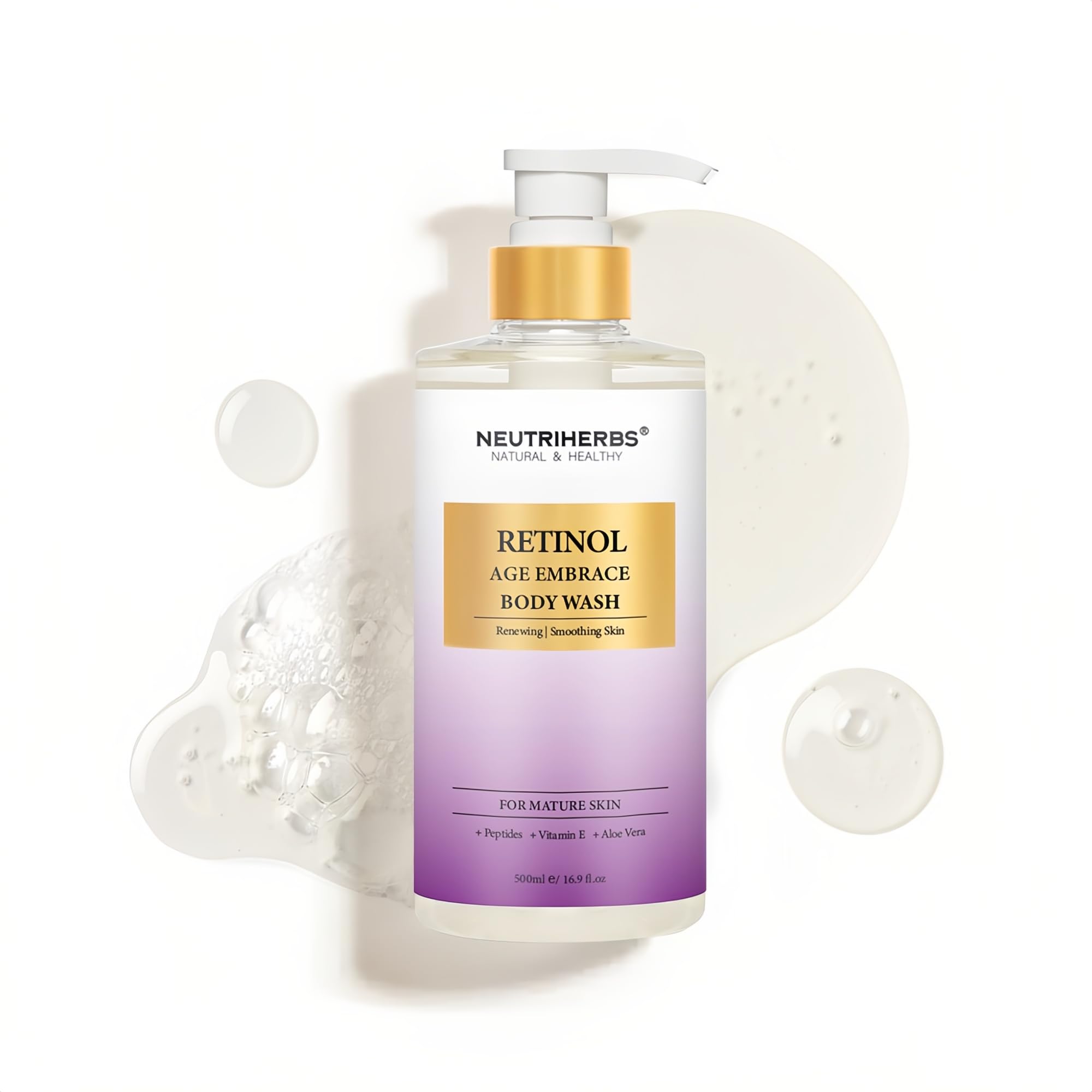 Neutriherbs Retinol Body Wash | Anti-Aging Shower Gel with Peptides