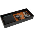 JackCubeDesign Leather & Bamboo Valet Tray – Desk Organizer Catch-All