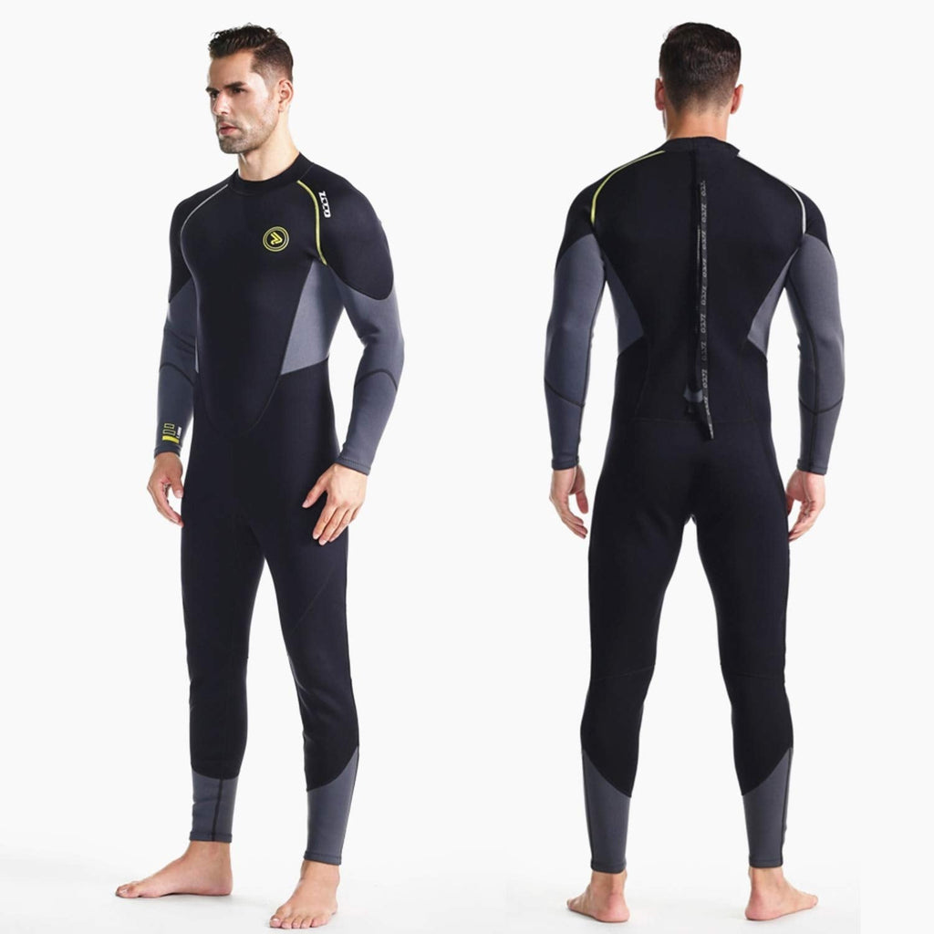 ZCCO Men's 1.5mm Neoprene Full Body Wetsuit | Back Zip Diving Suit