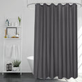 EurCross Charcoal Grey Fabric Shower Curtain - 180x180cm Weighted Hem