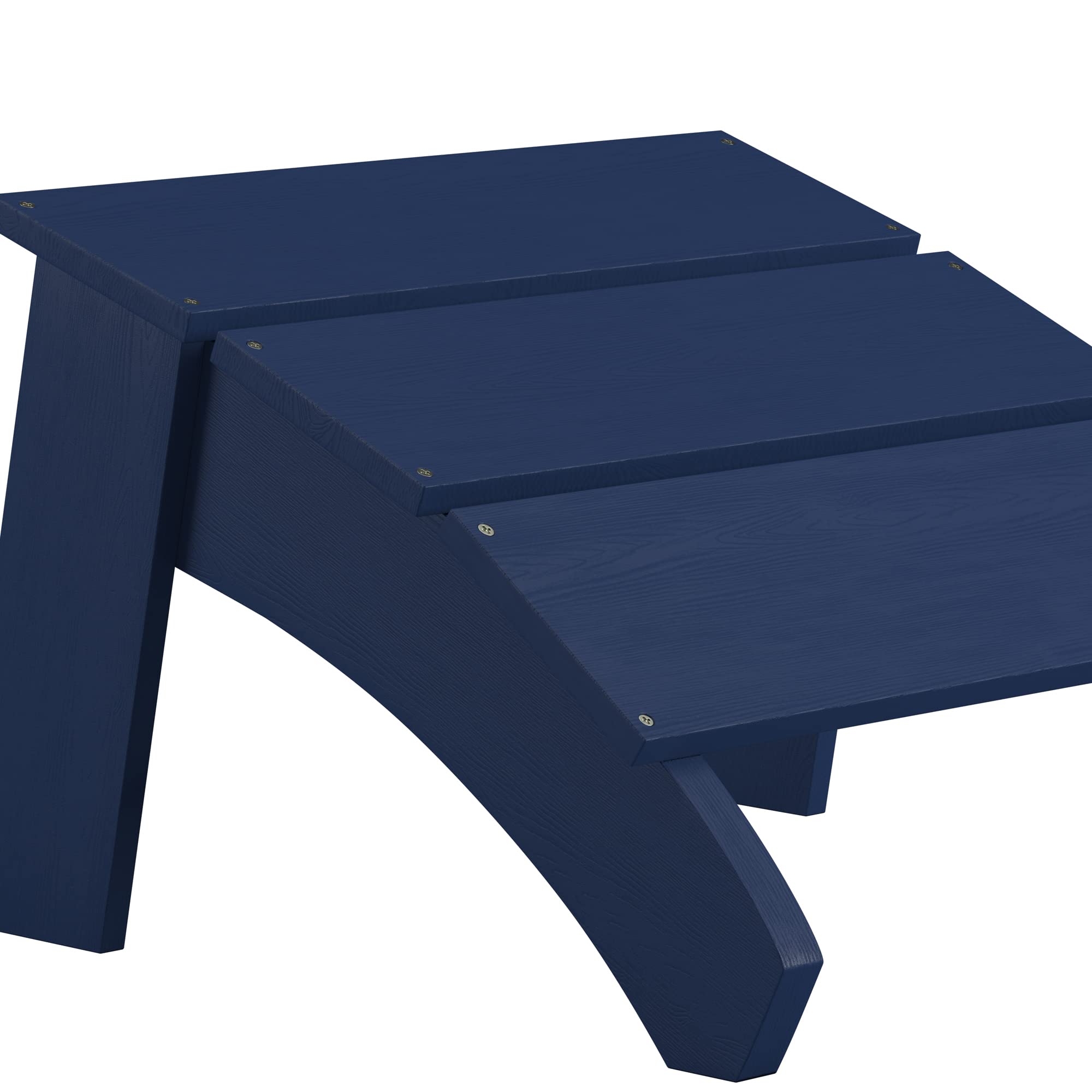 Flash Furniture Sawyer All-Weather Poly Resin Adirondack Ottoman – Navy